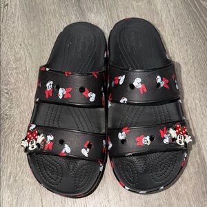 CROCS Disney Black and Red Minnie Mouse Sandals Iconic Comfort 7